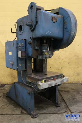60 Ton, Bliss #C-60, OBI press, 3" stroke, 5 HP, 100 SPM, air clutch & brake, #73280 - Image 1