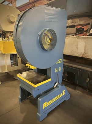 60 Ton, Rousselle #6, OBI press, 4" stroke, 12.5" Shut Height, 3.5"adj., 110 SPM,air clutch & brake, 1968 - Image 4