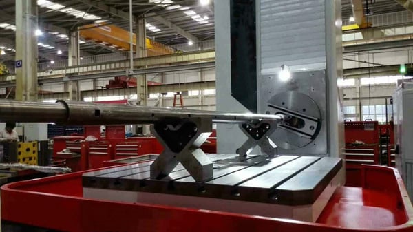 4.33" Manual + Full CNC Horizontal Boring Mill, ISO 50, Fanuc 32i ...