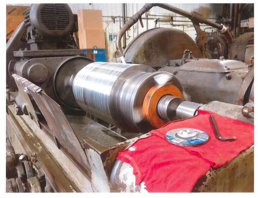 24" x 96" Landis #3RH, roll grinder, automatic infeed, 4-jaw 18" chuck, Bijur lube, coolant - Image 6