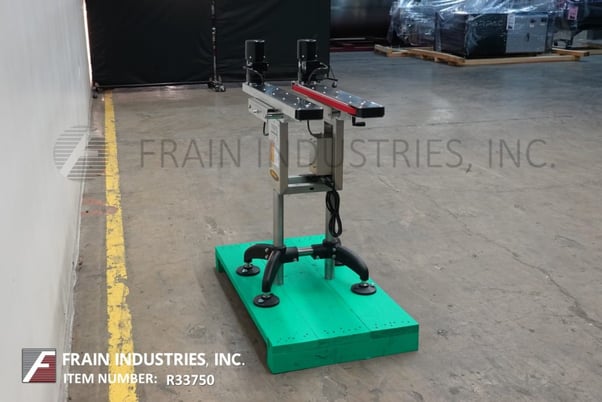 1" wide x 2.8' long, Globaltek Conveyors, Stainless Steel, bottomless, side belt transport conveyor, rubber - Image 2