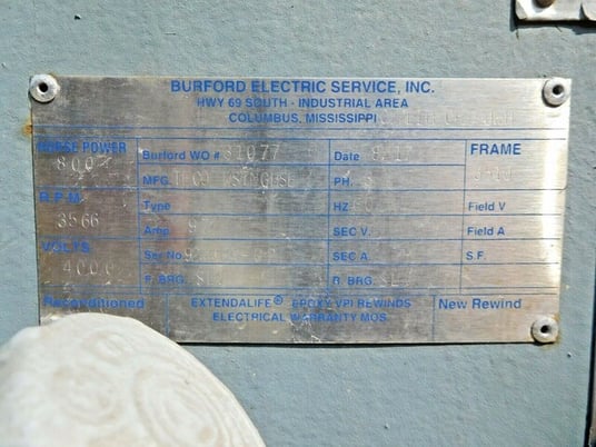 Lamson Gardner Denver #1875-AD01, multistage blower, 800 HP motor, 2006, rebuilt 2017 - Image 10