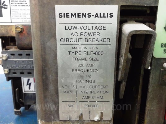 800 Amps Sa Rlf-800 Eo/do 120 Volts AC Control, Static Trip Ii, 800 Amps Ct, 800 Amps Fuse - Image 6