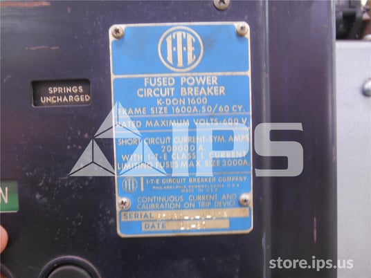 1600 Amps ABB Kdon-1600s Red Eo/do 125 Volts DC Control, Ss5g Lsig, 1600 Amps Ct, 2000 Amps Fuse - Image 2
