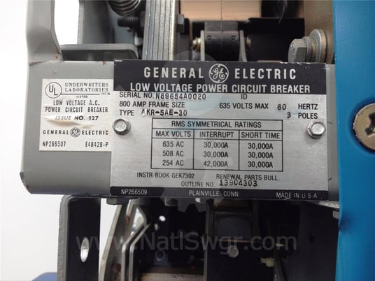 800 Amps GE Akr-5ae-30 Eo/do Unused Surplus (akr-_a-30) 125 Volts DC Control, Sst Li, 300 Amps Ct, Bell Alarm - Image 6