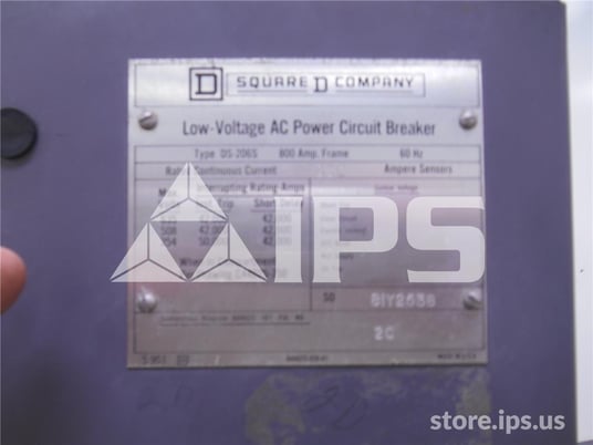 800 Amps Square D Ds-206s Mo/do Amptector I-a Lsg4w, 800 Amps Ct - Image 3