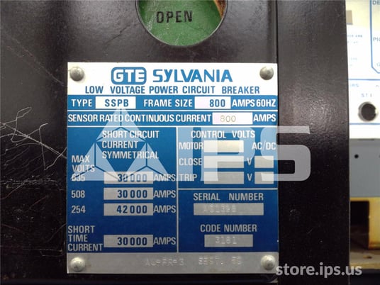 800 Amps Sylvania Sspb Mo/do (sspb-800) Rz.2 Lsig, 800 Amps Ct - Image 5
