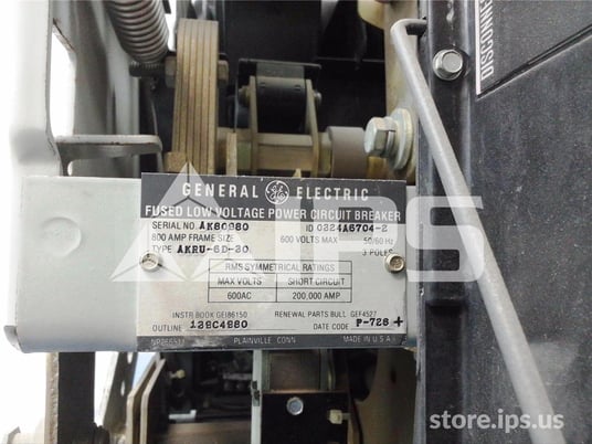 800 Amps GE Akru-6d-30 Mo/do (akru-_d-30) Mvt Lsi, 800 Amps Ct, 1600 Amps Fuse - Image 4