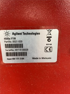 Agilent #4500a-FTIR, Spectrometer, portable case, 122&deg;F, #18225A - Image 4