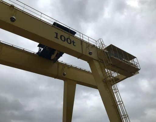 100 Ton, G.H. Gruas, double girder gantry crane, 98.43'Span, 45.93" vertical lift, 2010, #12747 - Image 2