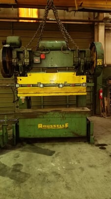 100 Ton, Rousselle #10B80, double crank gap frame press, 6" stroke, 15" Shut Height,air clutch, 50 SPM - Image 1