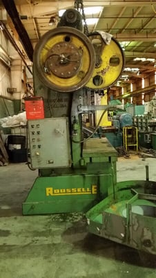 100 Ton, Rousselle #10B80, double crank gap frame press, 6" stroke, 15" Shut Height,air clutch, 50 SPM - Image 2