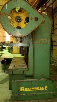 100 Ton, Rousselle #10B80, double crank gap frame press, 6" stroke, 15" Shut Height,air clutch, 50 SPM - Image 3