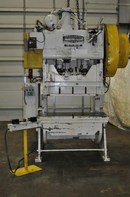 60 Ton, Johnson #G2-60-56-22, gap frame press, 4" stroke, 15" Shut Height,air clutch, 100 SPM, 1965 - Image 1