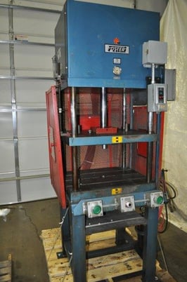 15 Ton, Foster-Wheeler, 4-post hydraulic press, 12" stroke, 26" daylight, 29-1/2"x24"bed & ram, 10 HP - Image 3