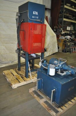 15 Ton, Foster-Wheeler, 4-post hydraulic press, 12" stroke, 26" daylight, 29-1/2"x24"bed & ram, 10 HP - Image 5