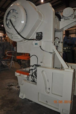 90 Ton, Minster #8, OBI press, 6" stroke, 16" Shut Height, 4" ram adj., 37 SPM, air clutch & brake - Image 2