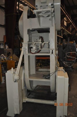90 Ton, Minster #8, OBI press, 6" stroke, 16" Shut Height, 4" ram adj., 37 SPM, air clutch & brake - Image 4