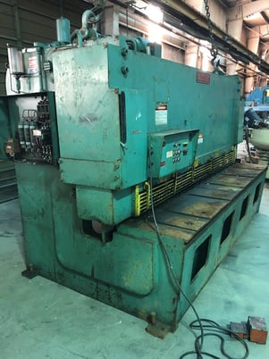 1/2" x 10' Allsteel #1/2/2010, hydraulic shear, 36" front operated back gauge, 11 hold downs, foot pedal - Image 3