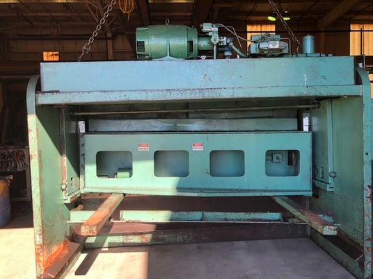 1/2" x 10' Allsteel #1/2/2010, hydraulic shear, 36" front operated back gauge, 11 hold downs, foot pedal - Image 8