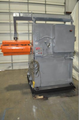12000 lb. Rowe #12030-DSL, motorized uncoiler, 37" mandrel, 60" outside dimensions, 17"-21" ID - Image 1