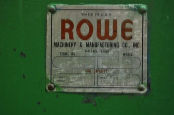 40000 lb. Rowe #40072-DSJ, motorized uncoiler, 84" width, 84" outside dimensions, 20"-24" ID, loop Control - Image 8