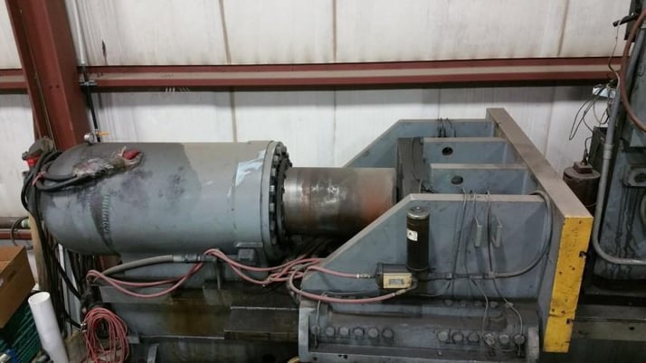 500 Ton, Pacific #500BD, hydraulic bulldozer, 16'-3" bed length, 19' overall length, 42"-60"-78" open - Image 1