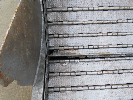 32" x 3.6' Wardcraft incline chip conveyor 45 deg .75 HP, 13 FPM, 141" discharge - Image 10
