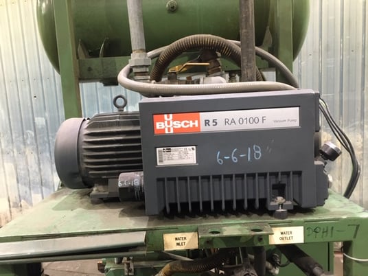 75 Ton, Lawton 14" x14" elec platens, 7.5" stroke, 8" DL, 5 HP Busch vacuum pump, 10 HP hydraulic unit, #2687 - Image 3