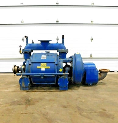 Nash #AT-2006, 2-stage liquid ring vacuum pump w/tank, 20 psi, rebuilt, 2009 - Image 1