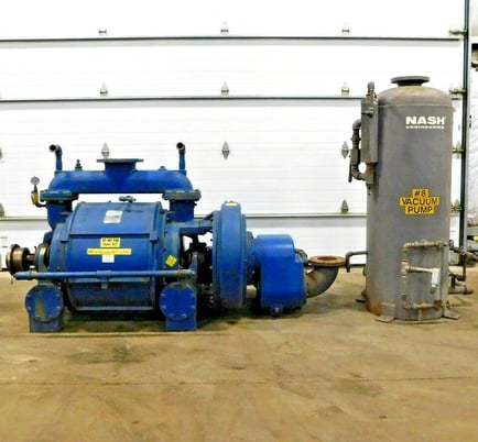 Nash #AT-2006, 2-stage liquid ring vacuum pump w/tank, 20 psi, rebuilt, 2009 - Image 2