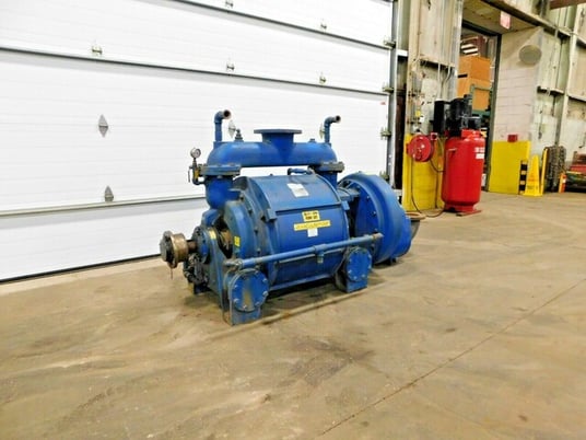 Nash #AT-2006, 2-stage liquid ring vacuum pump w/tank, 20 psi, rebuilt, 2009 - Image 3