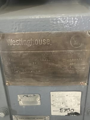 900 HP 1188 RPM Westinghouse, Frame 6808L, BB, 4160 Volts - Image 2