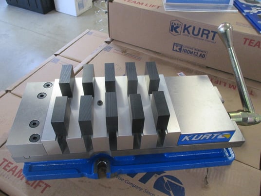 New & Unique 10-station parts holding system for Kurt 6" milling machine vises - Image 1