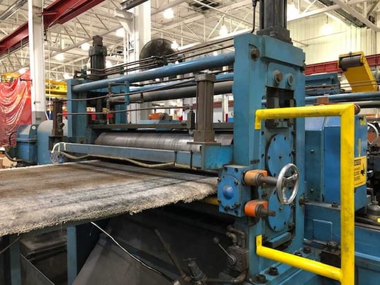 41" x 6.3" Georg Slitting Line, Silicon, GO, GNO, Copper, Al., Turret Recoiler, 15000 lb., 1980 - Image 2