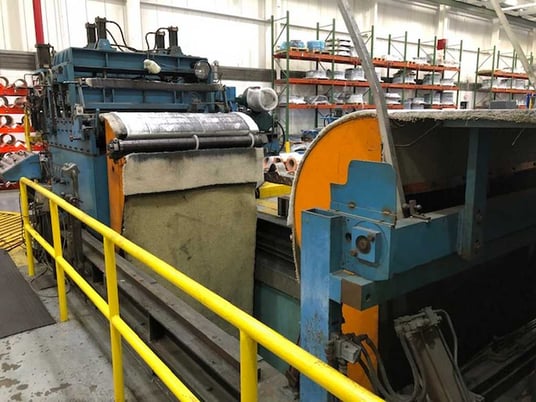 41" x 6.3" Georg Slitting Line, Silicon, GO, GNO, Copper, Al., Turret Recoiler, 15000 lb., 1980 - Image 3