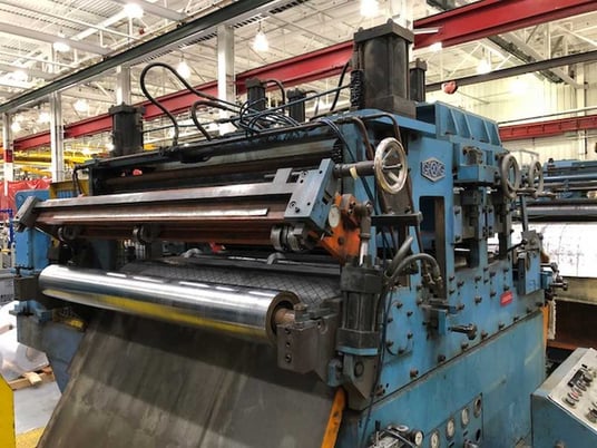 41" x 6.3" Georg Slitting Line, Silicon, GO, GNO, Copper, Al., Turret Recoiler, 15000 lb., 1980 - Image 5
