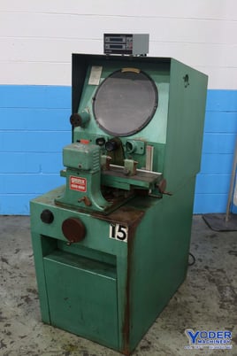 14" Genx #4316, comparator, 16-1/2" x6" table, 10x lens, AcuRite 2-Axis digital read out, 1996, #73820 - Image 1