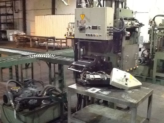 50 Ton, Hydraulic press, 5" stroke, 18" daylight, 24" x 25" bed & ram, 1998, #13401J - Image 2