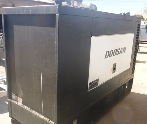 58 KW Daewoo Doosan #G70WDJ-2A-TX-T3, diesel generator, sound attenuated enclosure, Tier 3 Final, 9099 hours - Image 1