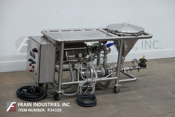 Fristam, 316 Stainless Steel, inline, integrated mixing system, incorporates Model FZX-2100 liquid ring pump - Image 1