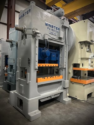 150 Ton, Minster #P2, 6" stroke, 23" Shut Height, 54" x40" bed, 45-90 SPM, cush in bed, (2 available) - Image 3