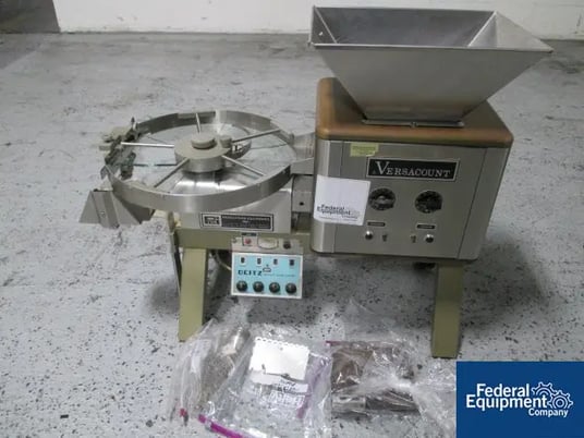 Deitz Versacount #714, tablet counter w/rotary glass table, dual filling funels, counter controls, s/n #910 - Image 1