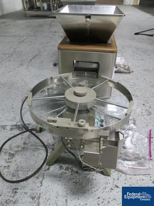 Deitz Versacount #714, tablet counter w/rotary glass table, dual filling funels, counter controls, s/n #910 - Image 3