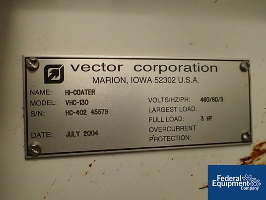 52" Vector #VHC-130STL, Stainless Steel, solvent rated explosion proof design, nominally rated 112-210 liter - Image 2