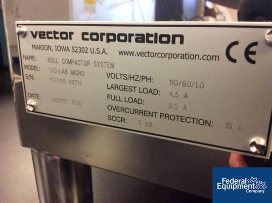 Freund Vector #TFC-LAB MICRO, roll compactor system, with digital roll Control, roll current & screw Control - Image 2
