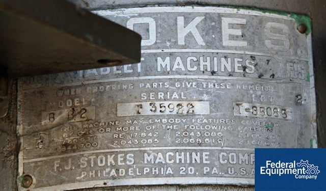 2.5 Ton, Stokes #BB2, rotary tablet press, 27 station, double sided, 5/8" max tablet diameter, 11/16" max - Image 2