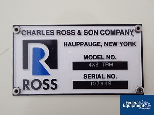 4" x 8" Ross #4X8TRM, 3 roll mill, end guide holders less end guides, adjustable first and third rolls - Image 2