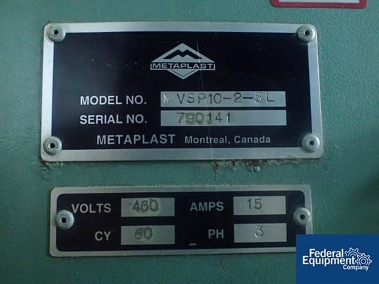 Metaplast #MVSP10-2-5L, Vacuum Sizing Table, approx. 24" wide x 120" long w/vacuum pump, #3179-5 - Image 2