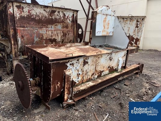 60 cu.ft. Carbon Steel Ribbon Blender, 34" wide x 108" long trough, double ribbon, outboard roller bearings - Image 1
